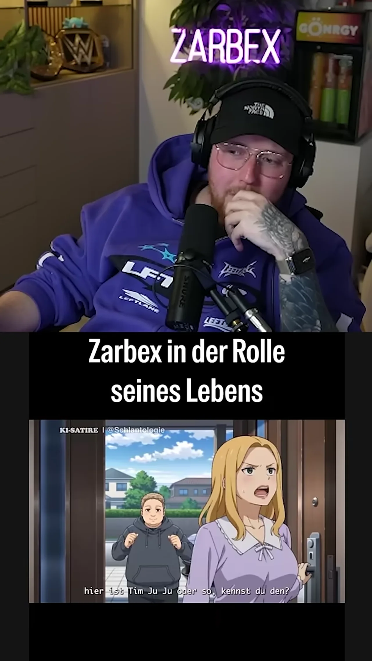 Zarbex reagiert auf KI Anime. Ganzes Video findet ihr auf unserem Profil #fake #ki @zarbex