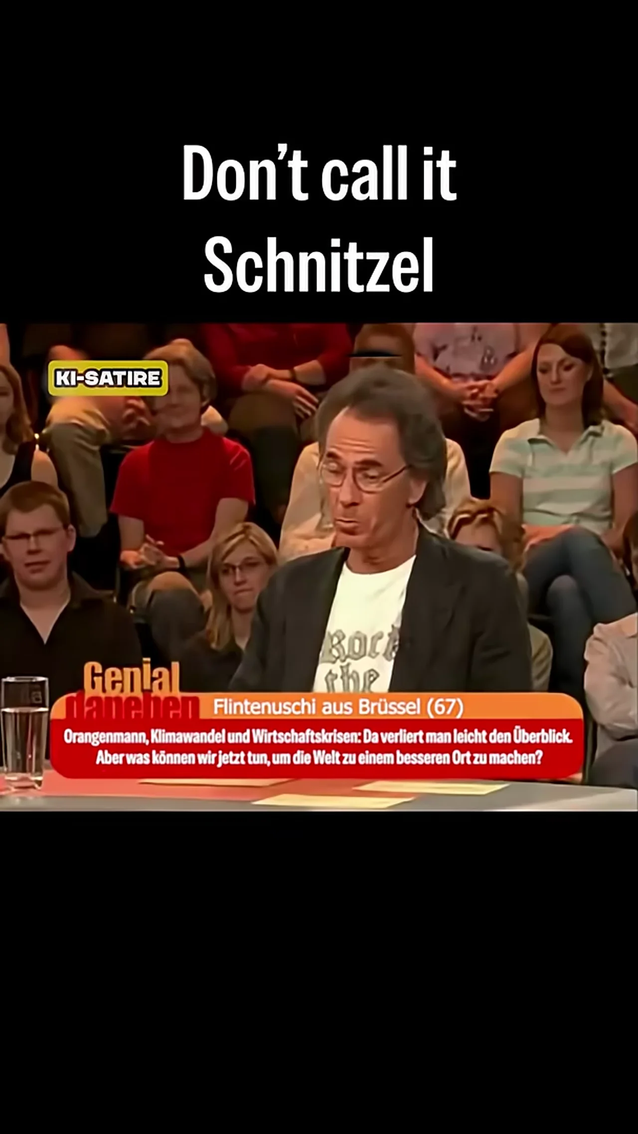 Ich lasse mir nicht mein Schnitzel wegnehmen!!1!11#ki#schlantologie#satire#fake#genialdaneben