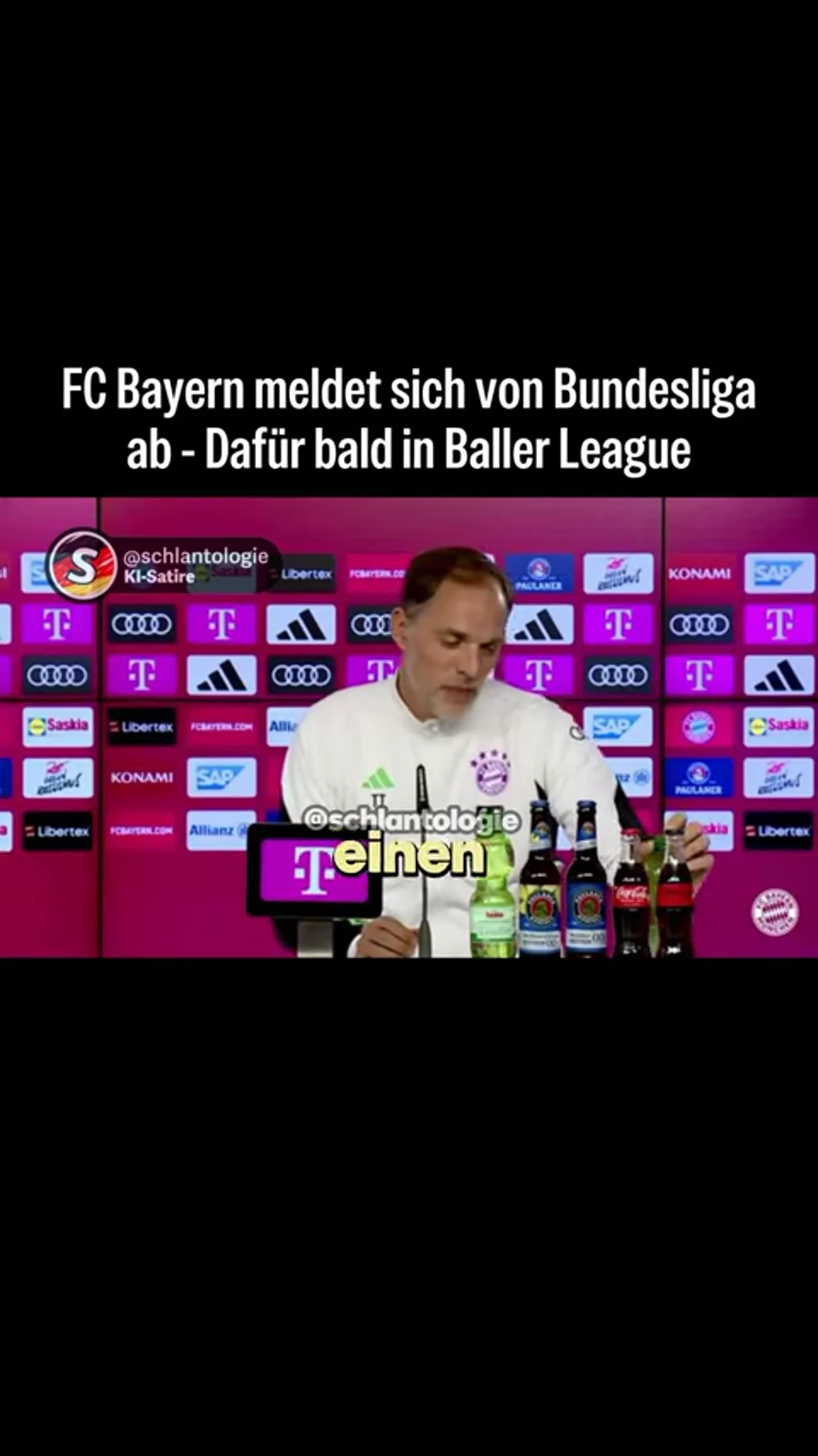 FC Bayern meldet sich von Bundeliga ab, dafür bald in Baller League #fake #ki #satire