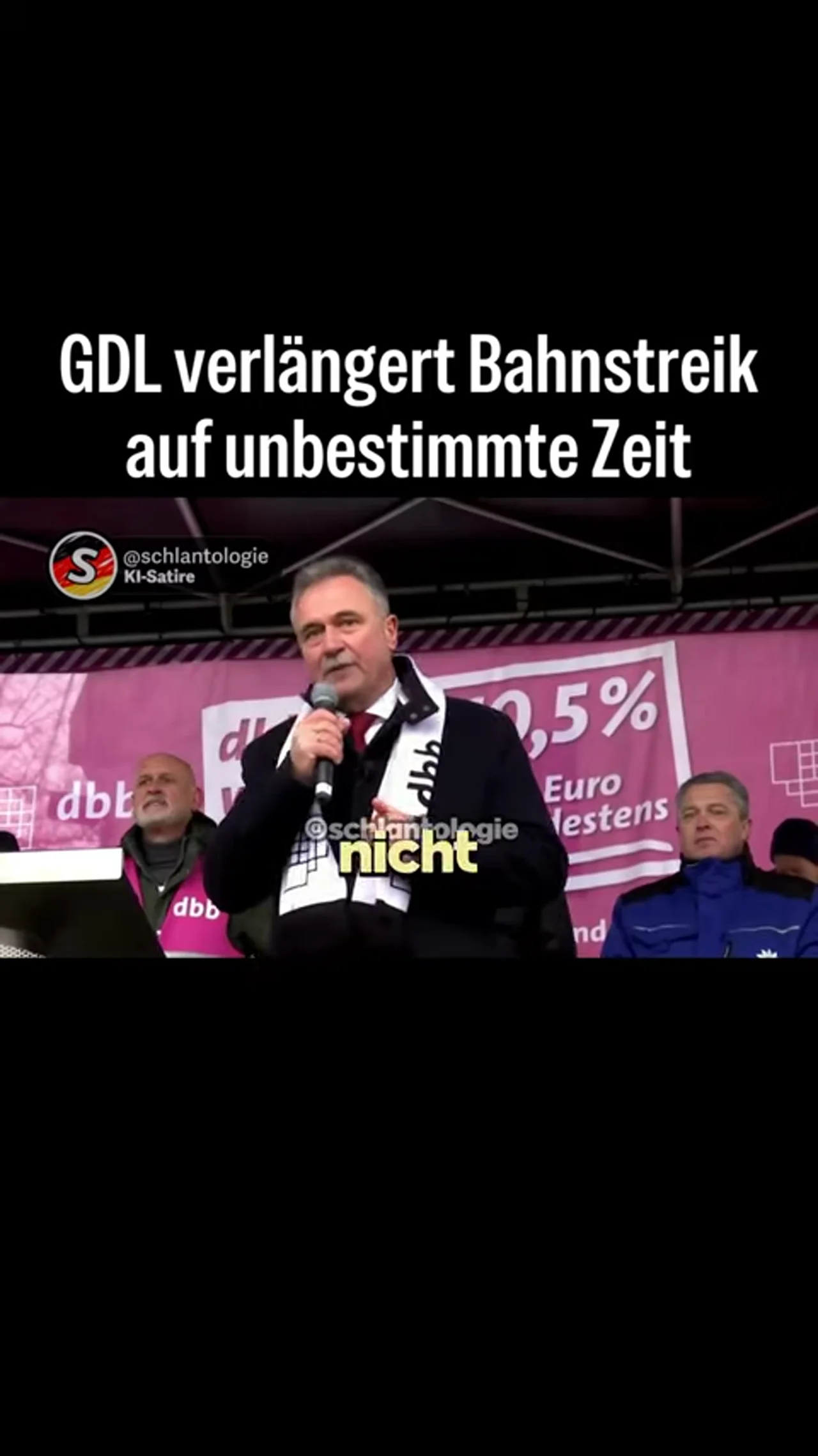 GDL verlängert Bahnstreik auf unbestimmte Zeit #fake #ki #satire