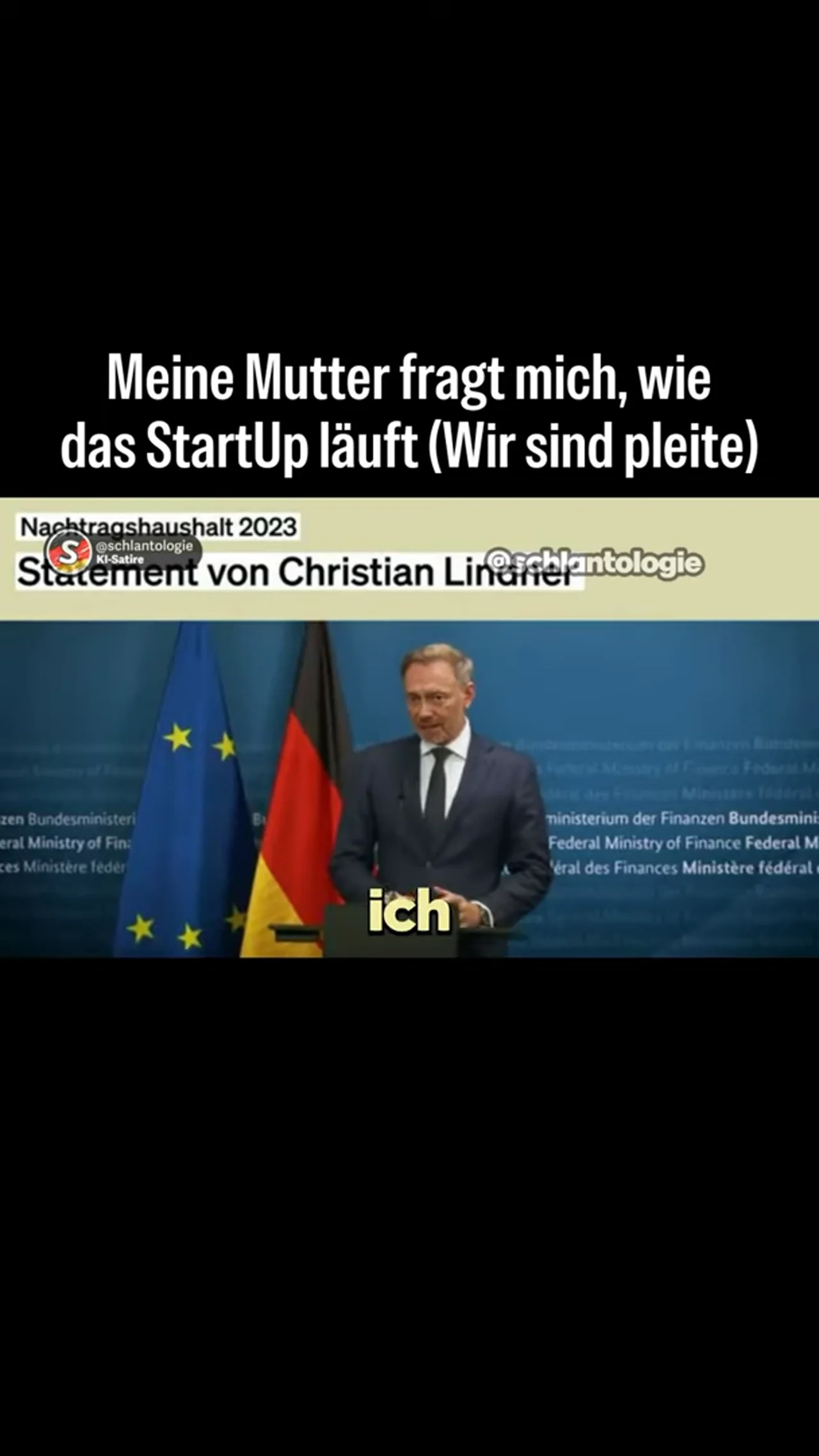 Wenn meine Mutter fragt, wie mein Start Up läuft (wir sind pleite) #fake #ki #satire #witz #apored