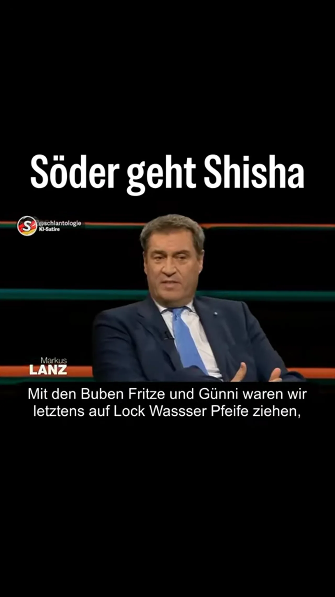 Söder hat sich am Wochenende mal wieder die Shisha reingeschallert #fake #ki #satire #söder