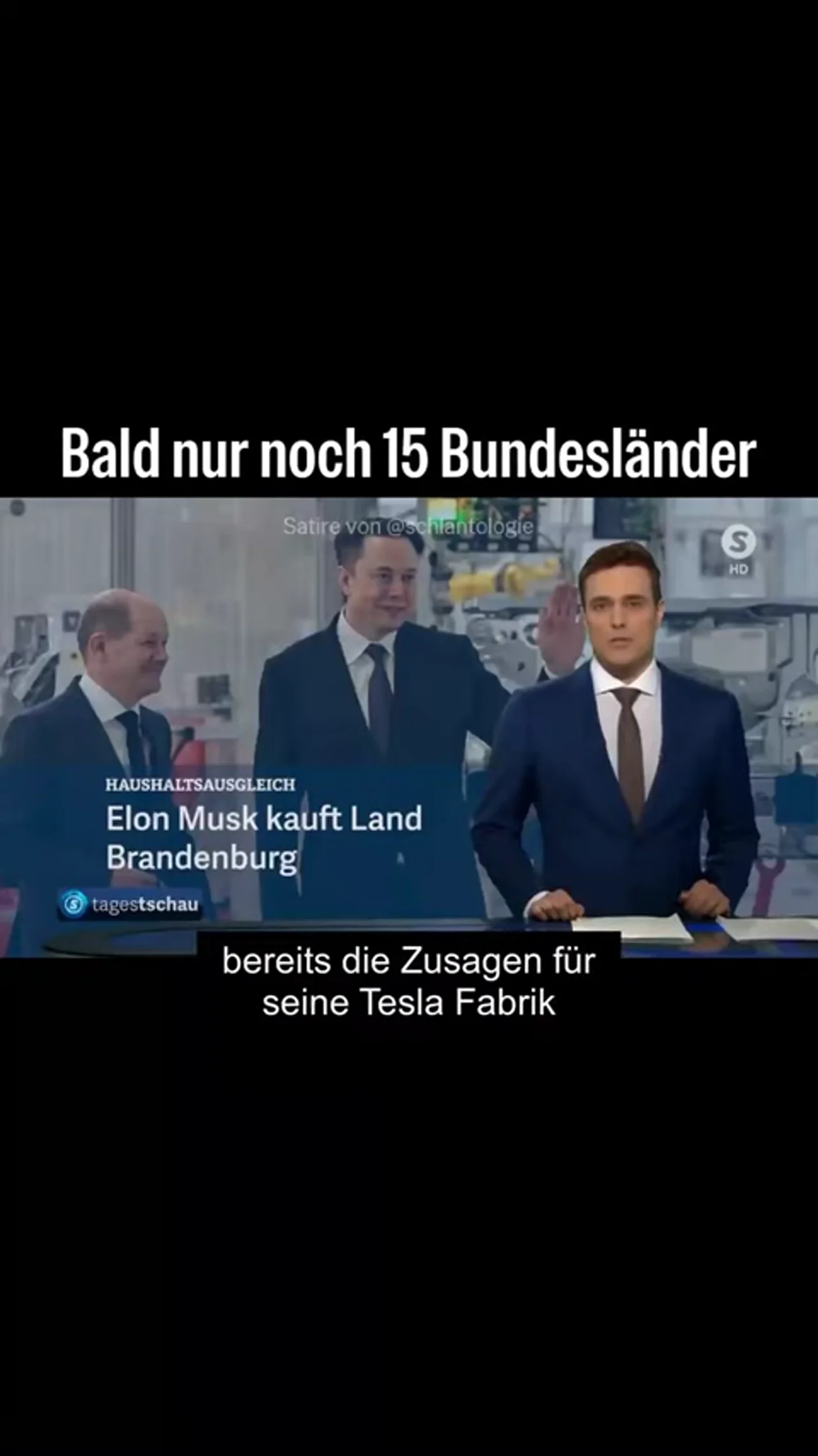 Scholz verkauft Brandenburg an Elon Musk #satire #ki #fake