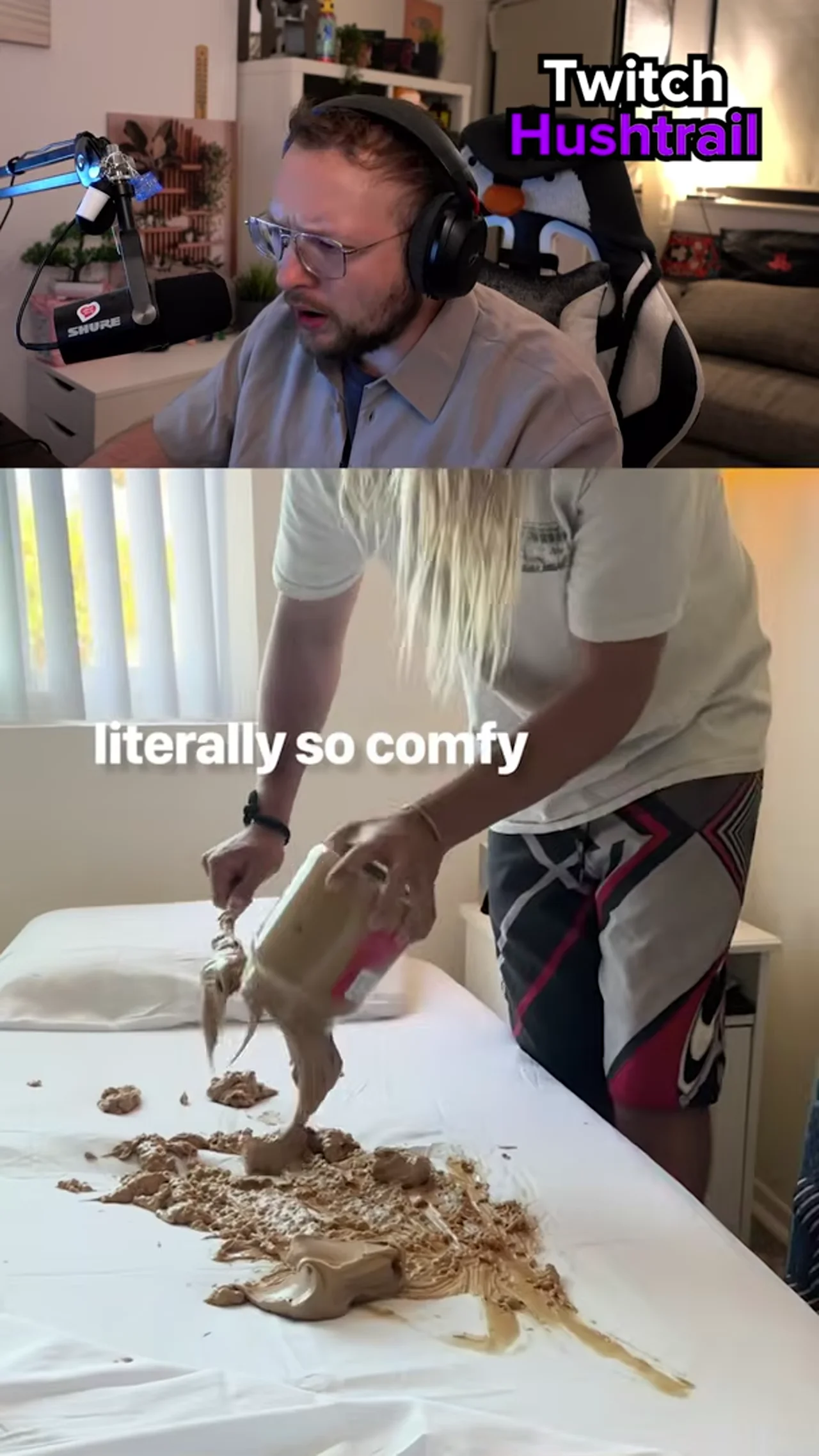 Erdnussbutter auf dem ganzen Bett
#comedy
