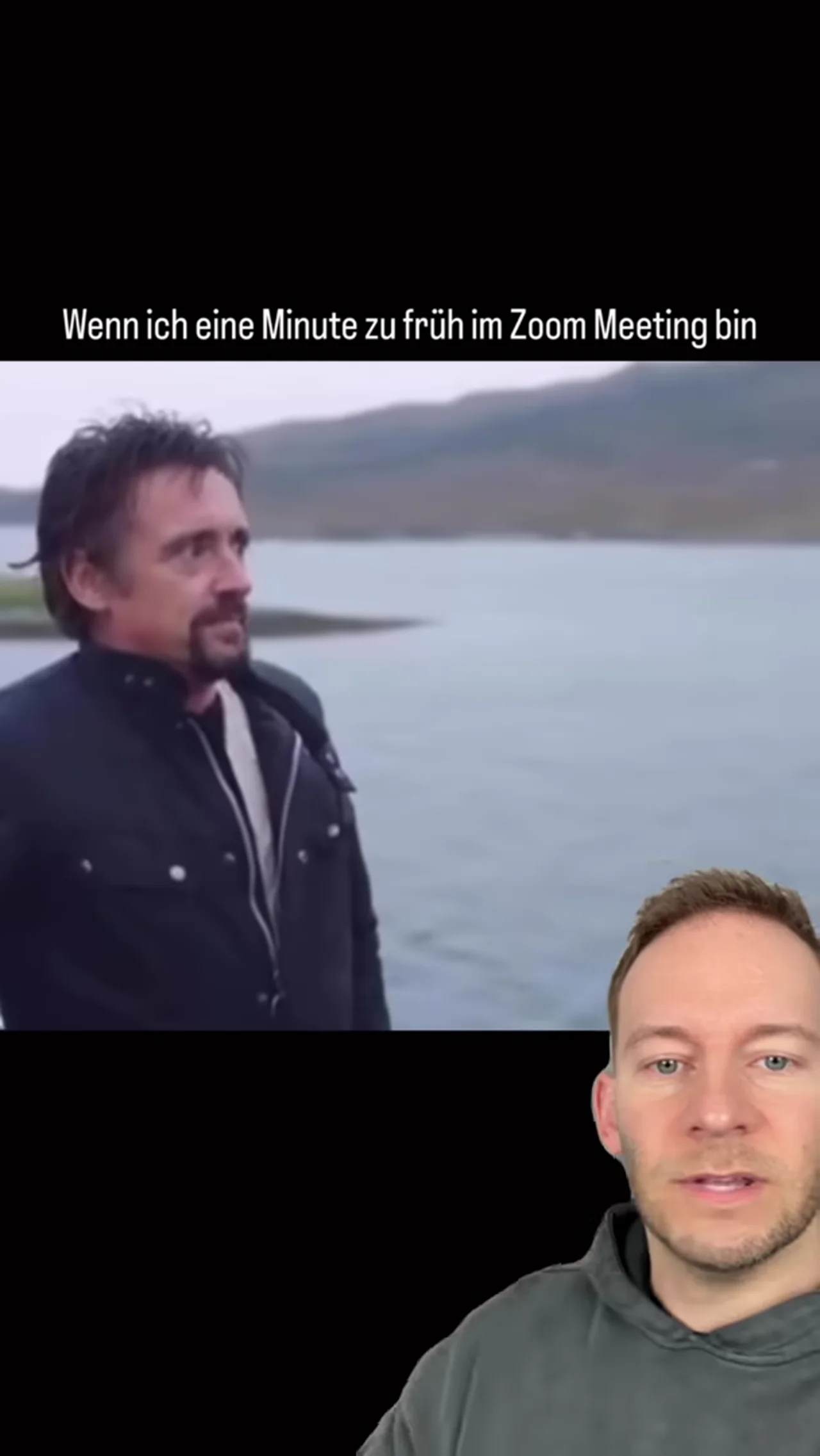 Eine Minute zu früh im Zoom Call