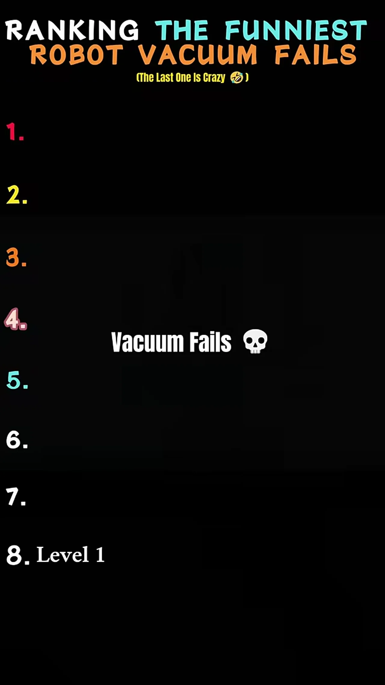 Ranking The Funniest Robot Vacuum Fails💀#fail  #robot #robotvacuumcleaner #robotvaccuum #funny