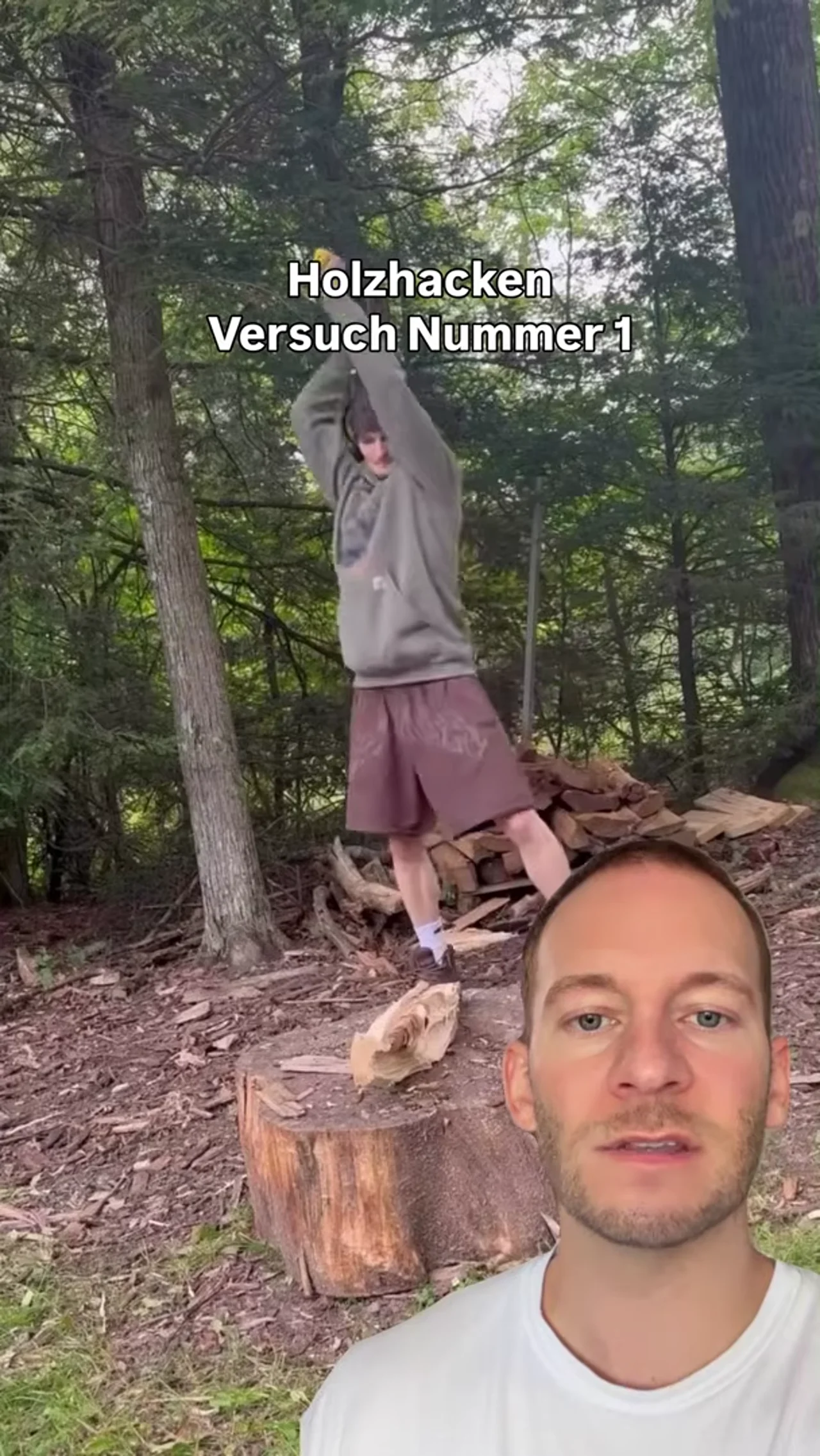 Der Beweis, dass Holz hacken NICHTmännlich macht.