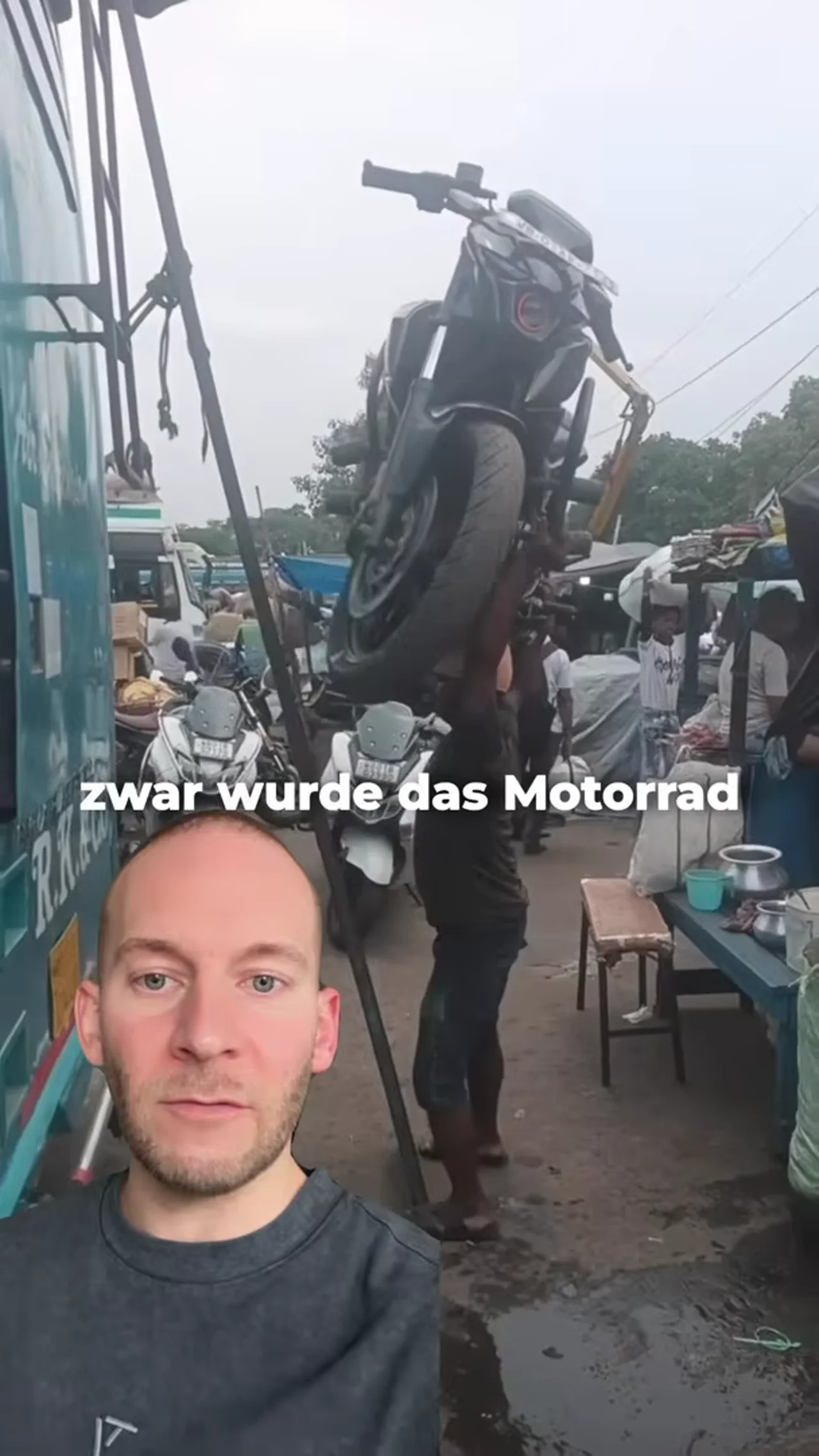 Politesse schleppt selber ein Motorrad ab 😄  #fitness #lustig