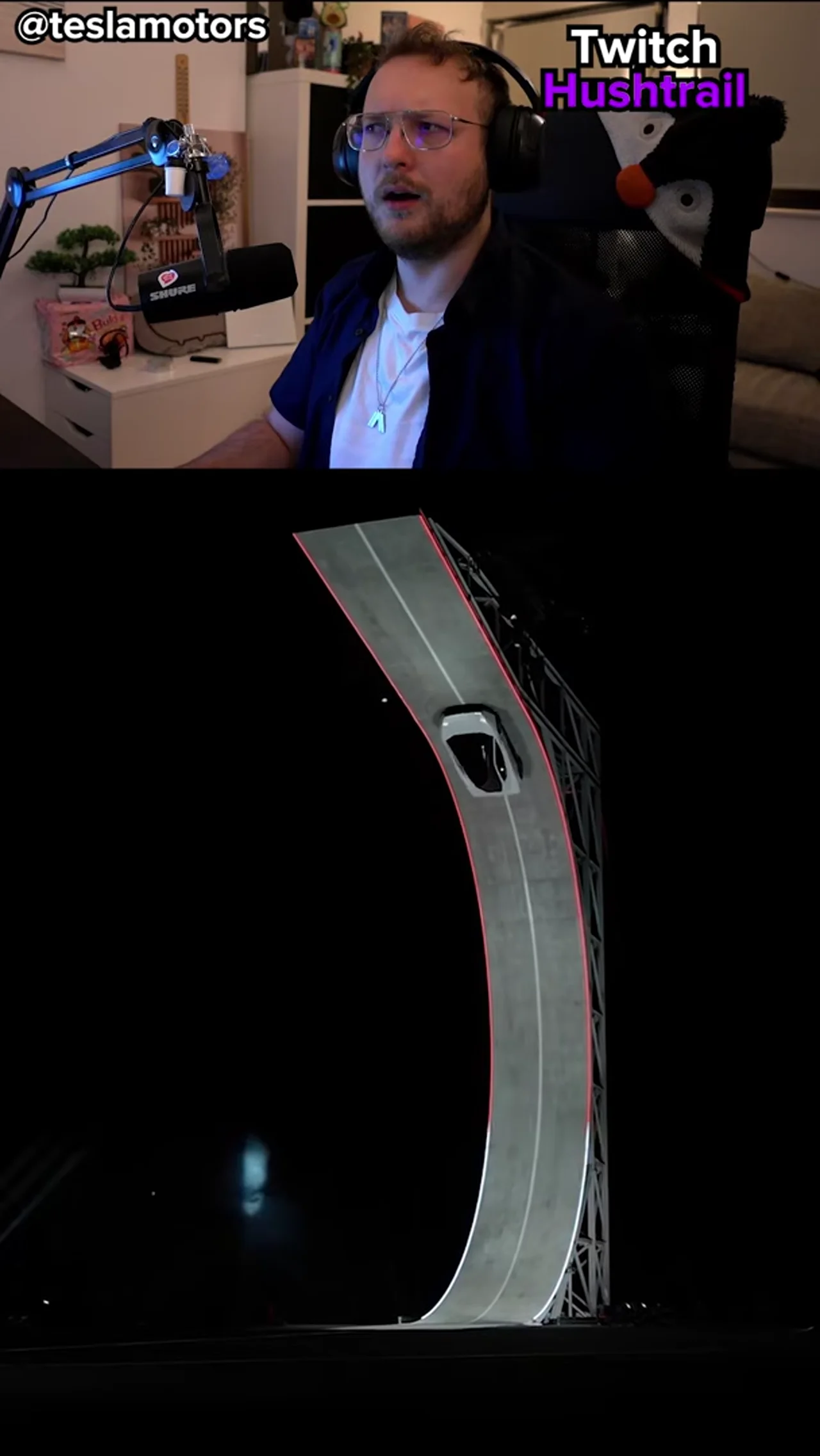 Der neue Tesla Roadster fährt an der Decke.
#rocketleague #tesla #elonmusk #roadster #streamer